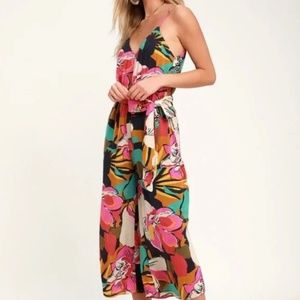 Billabong Floral Jumpsuit Size Small